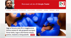 Desktop Screenshot of giorgiotonini.it